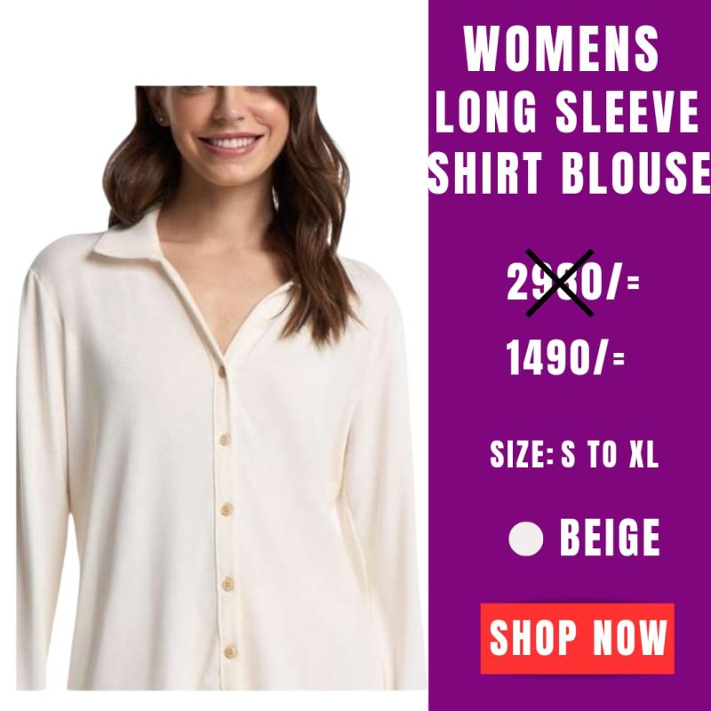 WOMEN'S LONG SLEEVES SHIRT BLOUSE - Image 5