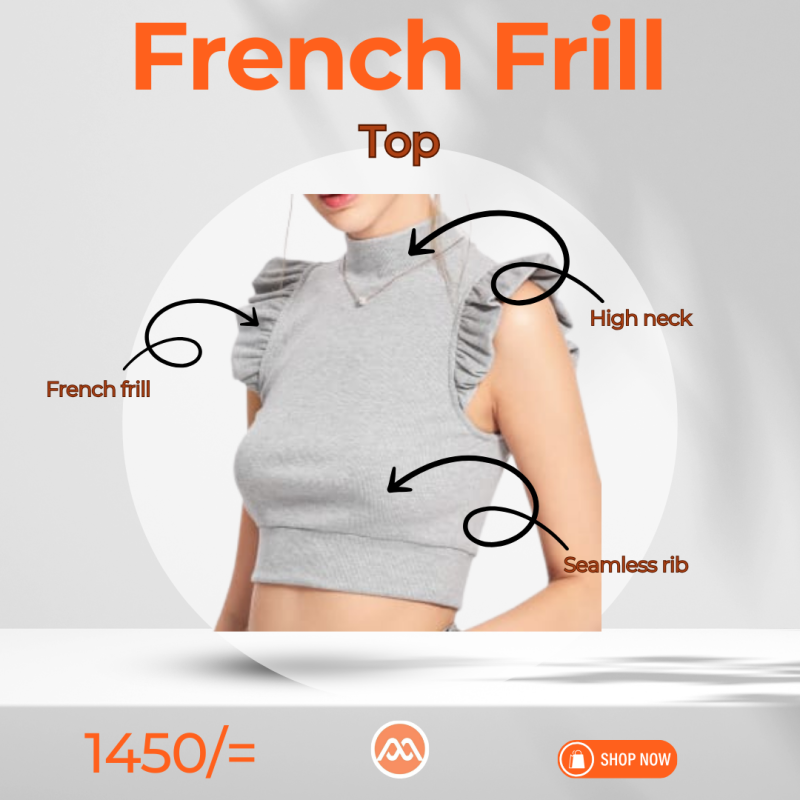 French Frill Top - Stylish & Elegant Women's Crop Top