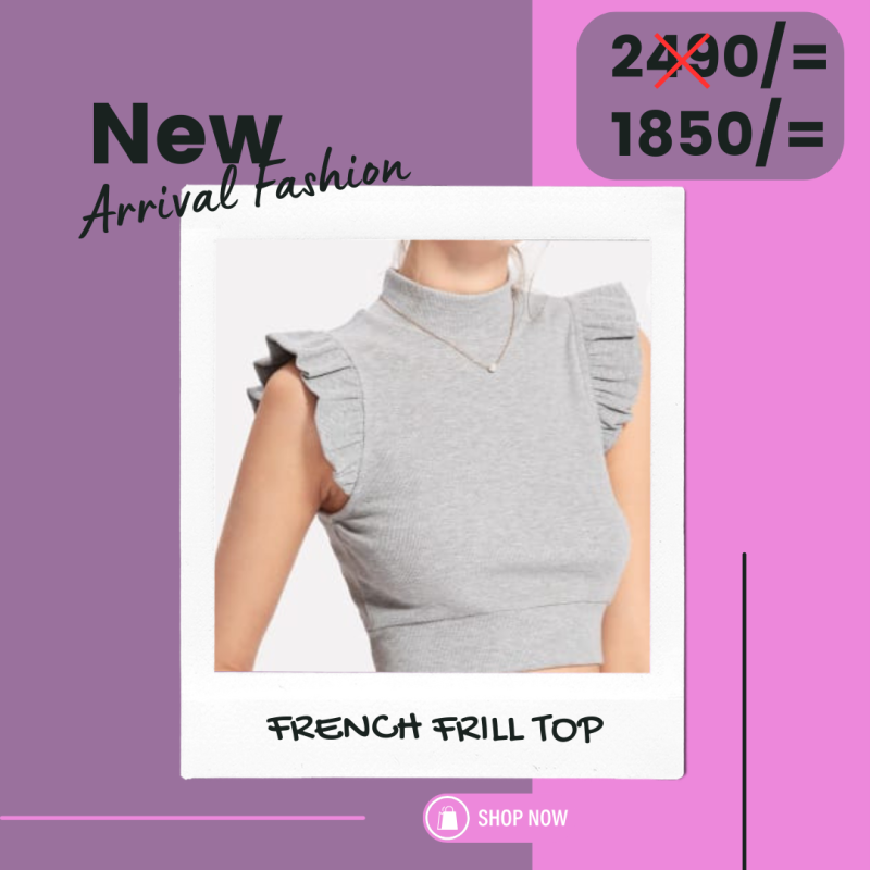 French Frill Top - Stylish & Elegant Women's Crop Top