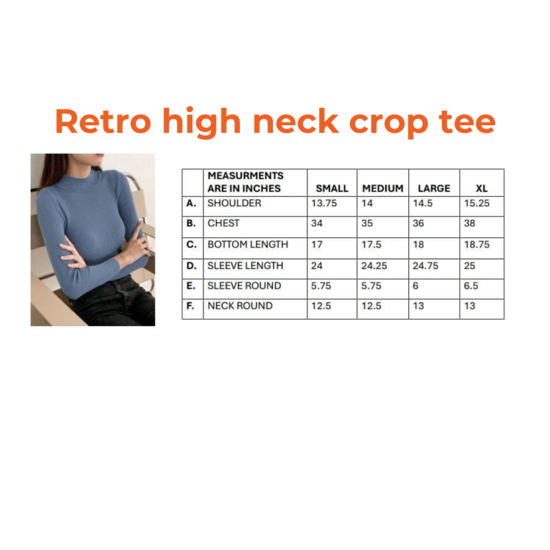 Retro high neck Crop tee - Image 2